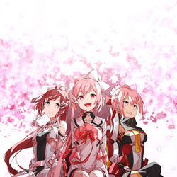 This is a pixiv picture whose title is 桜梅桃李.