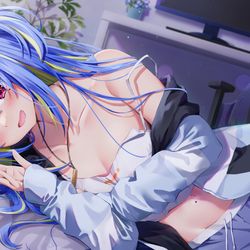This is a pixiv picture whose title is 「ば～か♡」.