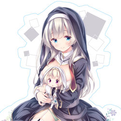 This is a pixiv picture whose title is アクリルスタンド用のシスターさん。.