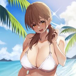 This is a pixiv picture whose title is 水着、似合ってる？.