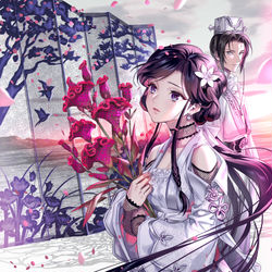 This is a pixiv picture whose title is 後宮の花は偽りでいざなう.