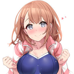 This is a pixiv picture whose title is 【skeb】花里みのりスク水.