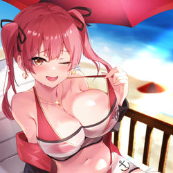 This is a pixiv picture whose title is 水着船長.