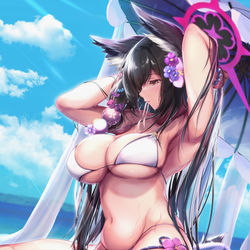 This is a pixiv picture whose title is 水着ワカモ.