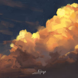 This is a pixiv picture whose title is 風に乗って雲の彼方へ飛んできたい.