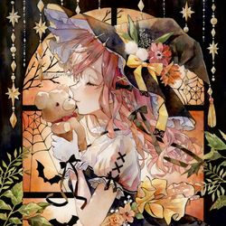 This is a pixiv picture whose title is 透明水彩＊Halloween.