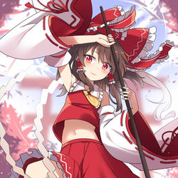 This is a pixiv picture whose title is 巫女舞.