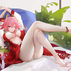 This is a pixiv picture whose title is 神 子.