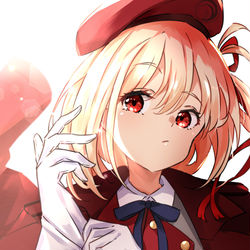 This is a pixiv picture whose title is 錦木千束(軍装).