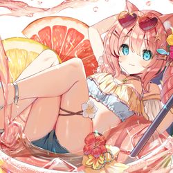 This is a pixiv picture whose title is 🍋🌺.