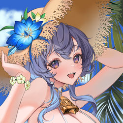 This is a pixiv picture whose title is 甘雨.