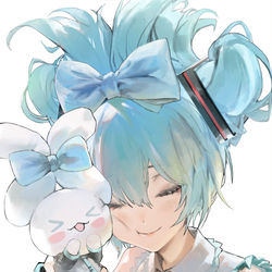 This is a pixiv picture whose title is シナモンミク.