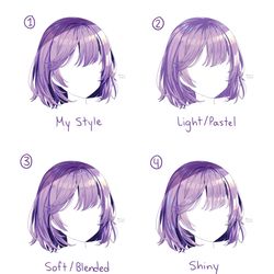 This is a pixiv picture whose title is Anime Hair Shading Styles.