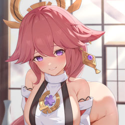 This is a pixiv picture whose title is 八重神子.