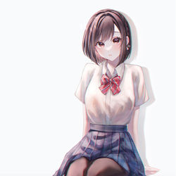 This is a pixiv picture whose title is 夏服絵名.