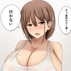 This is a pixiv picture whose title is おっぱいがでかい同い年義妹.