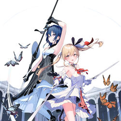 This is a pixiv picture whose title is そしてふたりは、武器をとった.