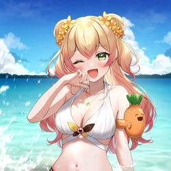 This is a pixiv picture whose title is 水着ねねちゃん.