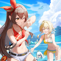 This is a pixiv picture whose title is 原神summer!!.