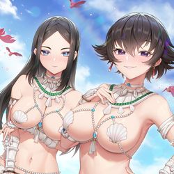 This is a pixiv picture whose title is ルーチカ&フィオレーネ.