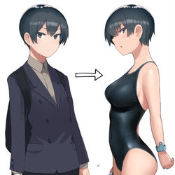 This is a pixiv picture whose title is ギャップのある子.