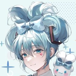 This is a pixiv picture whose title is シナモンミク.