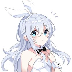 This is a pixiv picture whose title is 白バニー響.
