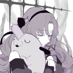 This is a pixiv picture whose title is チェンソーマンと壱百満天の悪魔.