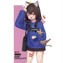 This is a pixiv picture whose title is 彼女♥.