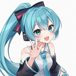 This is a pixiv picture whose title is ポニテミク.