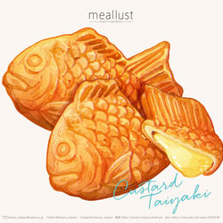 This is a pixiv picture whose title is Custard taiyaki.