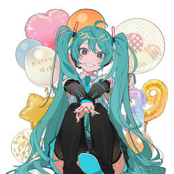 This is a pixiv picture whose title is 🎈miku🎈.