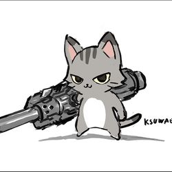 This is a pixiv picture whose title is パイルバンカーキャット.