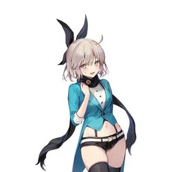 This is a pixiv picture whose title is 【FGO】沖田×バニー.