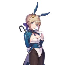 This is a pixiv picture whose title is 【FGO】アルトリア×バニー.
