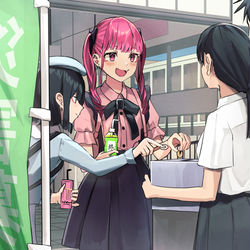 This is a pixiv picture whose title is 見た目地雷系で助け合いを大事にしている幼馴染.