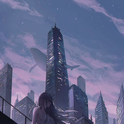 This is a pixiv picture whose title is Dusk.