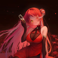 This is a pixiv picture whose title is 宝鐘マリン - 赤.