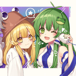 This is a pixiv picture whose title is 伝わる青い糸.