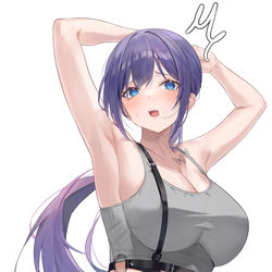 This is a pixiv picture whose title is YUNA in harness💜.
