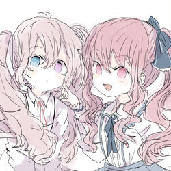 This is a pixiv picture whose title is 「どっちがかわいい？」.