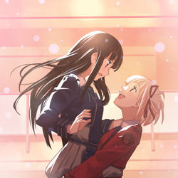 This is a pixiv picture whose title is 「私は君と会えて嬉しい！」.
