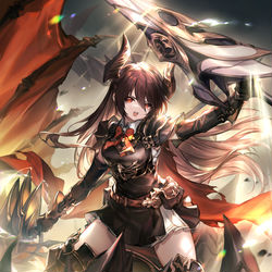 This is a pixiv picture whose title is 【Shadowverse】黒翼の覇者・フォルテ.