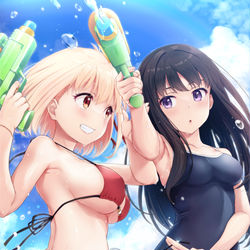 This is a pixiv picture whose title is リコリコ.