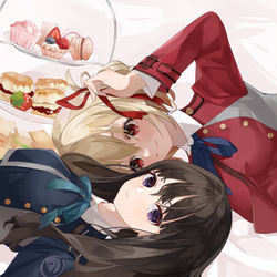 This is a pixiv picture whose title is あなたは雲を見ています、彼女はあなたを見ています。.