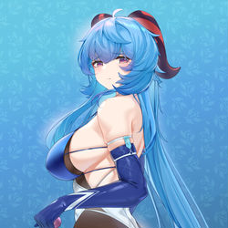 This is a pixiv picture whose title is [原神]赛车女郎 甘雨.