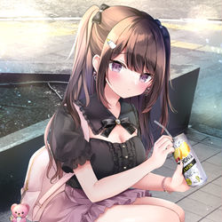 This is a pixiv picture whose title is 「もう1本ほしいな…」.