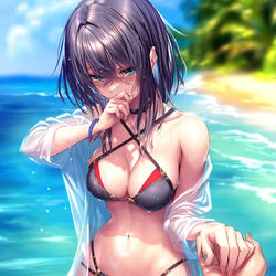 This is a pixiv picture whose title is 泳げないんだから、手･･･離さないでよ･･･。.