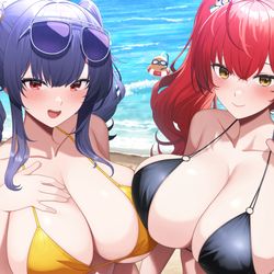 This is a pixiv picture whose title is ザラ & ポーラ.