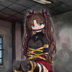 This is a pixiv picture whose title is 【摸鱼】FER远坂凛.